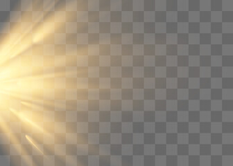 Vector transparent sunlight special lens flare light effect.