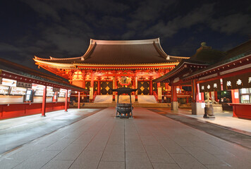 Main Hall at  Senso-ji,Buddhist temple in Tokyo