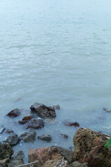Blue sea water surface background texture