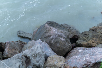 Blue sea water surface background texture