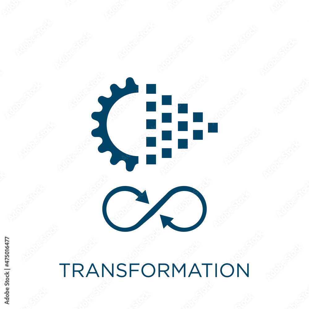 Poster transformation vector icon. computer filled flat symbol for mobile concept and web design. black tec