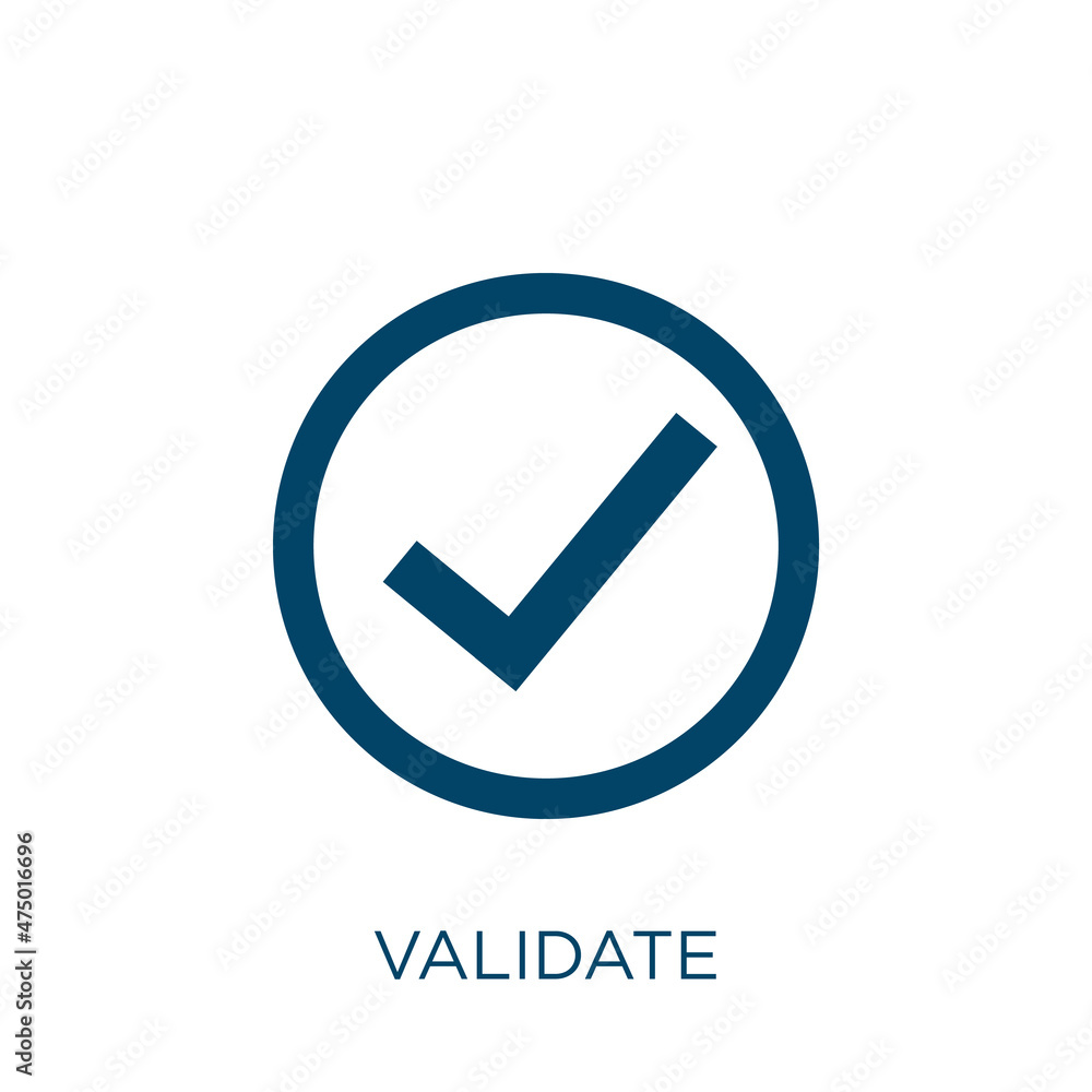 Poster validate vector icon. validation filled flat symbol for mobile concept and web design. black ok glyp