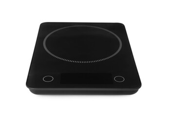 Modern digital kitchen scale isolated on white