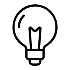 light bulb line icon