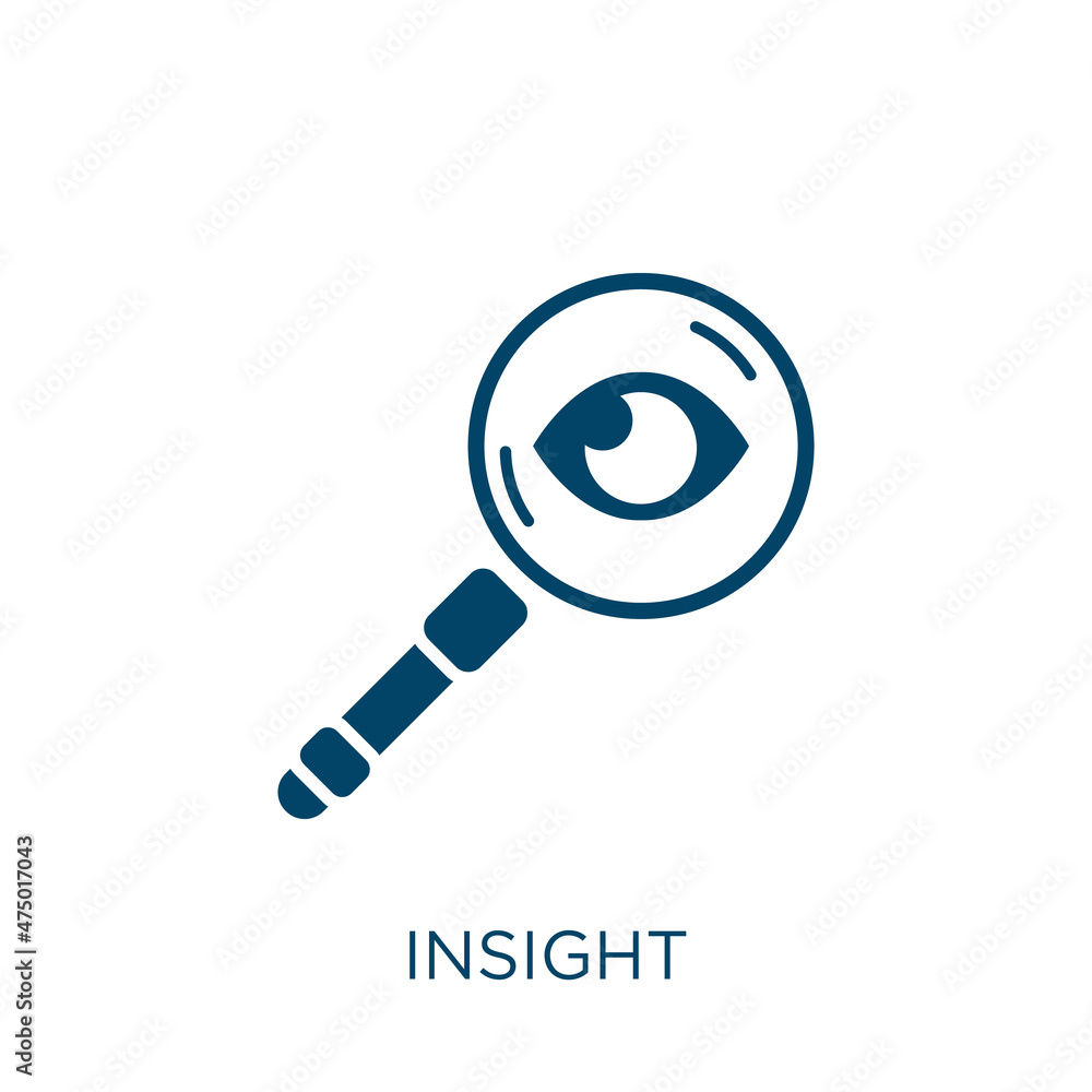 Aufkleber insight vector icon. idea filled flat symbol for mobile concept and web design. black solution glyph