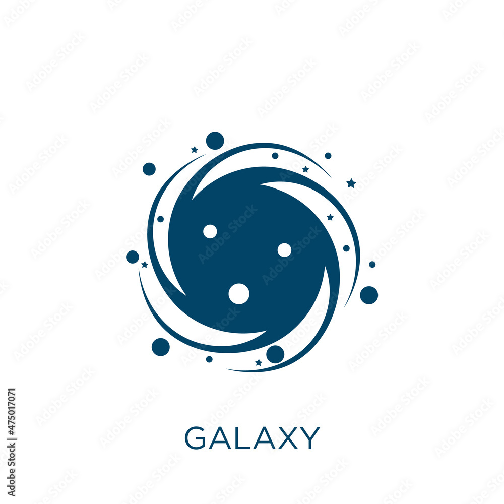 Wall mural galaxy vector icon. space filled flat symbol for mobile concept and web design. black cosmos glyph i
