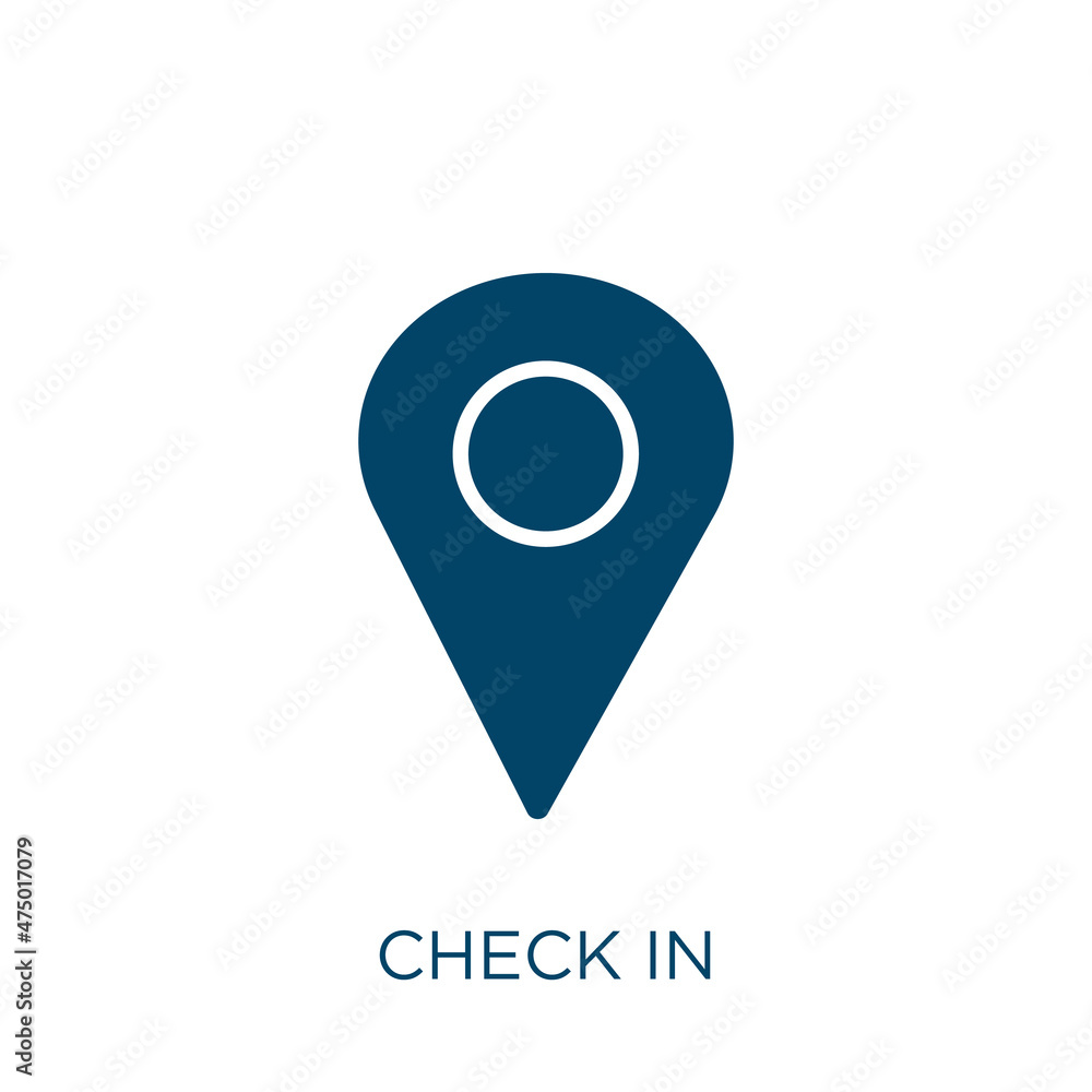 Aufkleber check in vector icon. check filled flat symbol for mobile concept and web design. black label glyph 