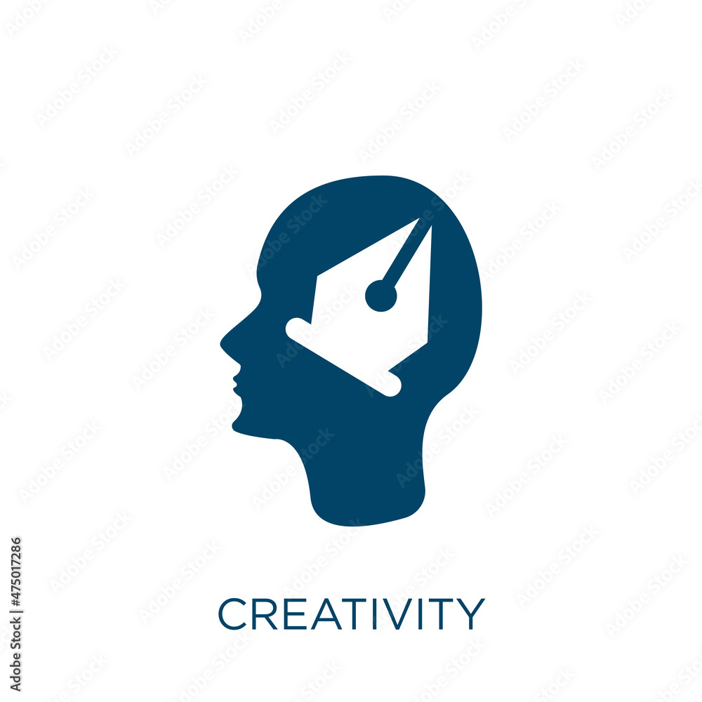 Poster creativity vector icon. idea filled flat symbol for mobile concept and web design. black simple glyp