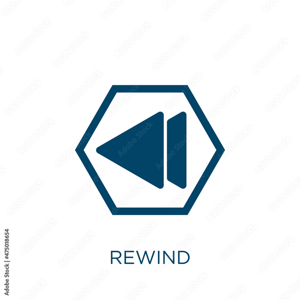Poster rewind vector icon. refresh filled flat symbol for mobile concept and web design. black arrow glyph 