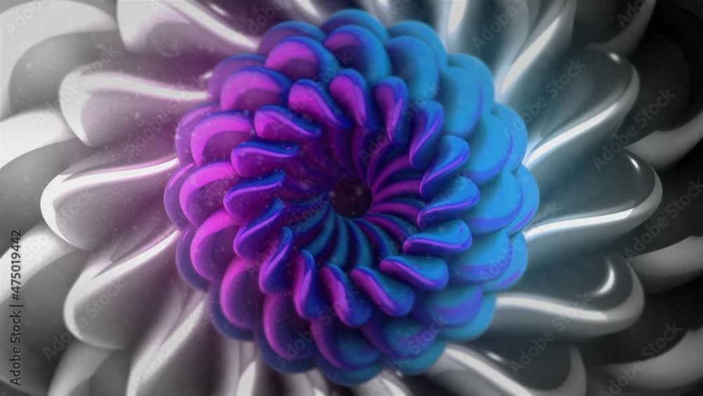Poster abstraction in the form of a flower. motion. a bright spring in the form of a flower made in abstrac