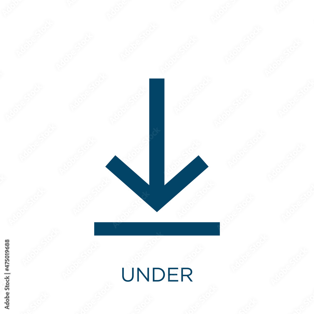 Poster under vector icon. business filled flat symbol for mobile concept and web design. black table glyph 
