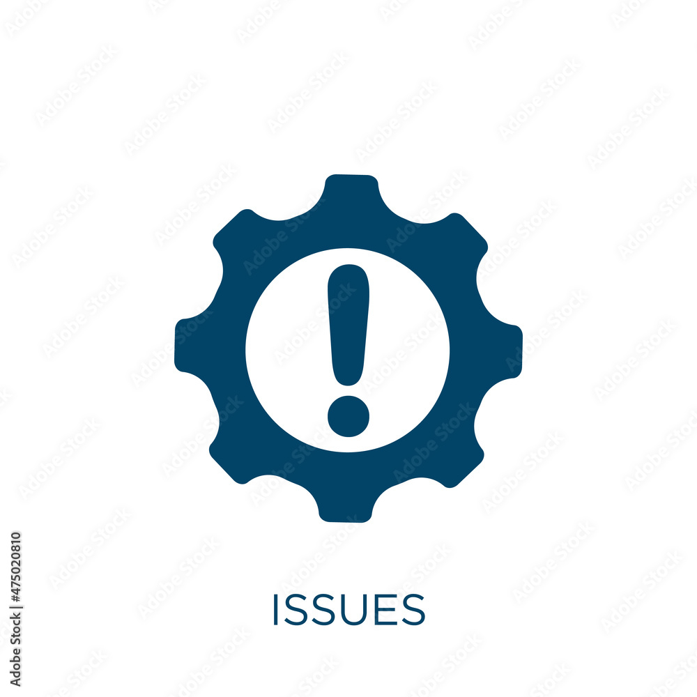 Poster issues vector icon. problem filled flat symbol for mobile concept and web design. black issue glyph 