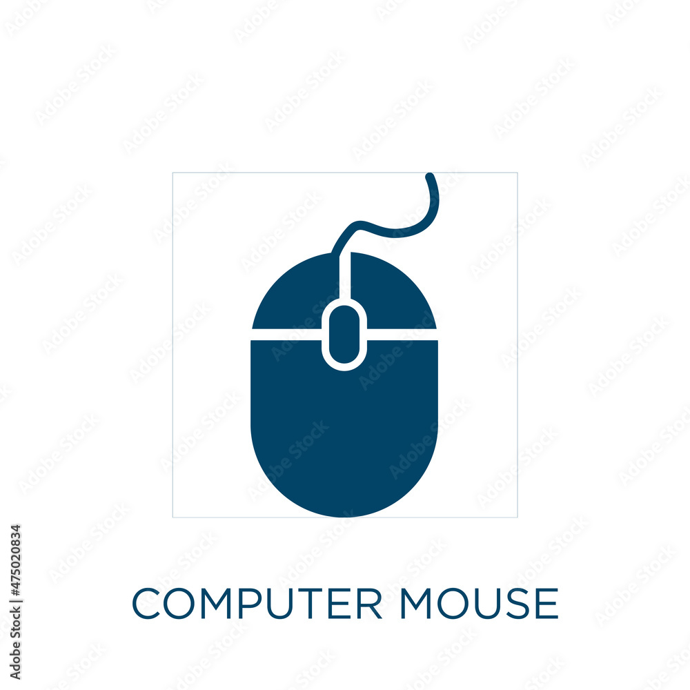 Aufkleber computer mouse vector icon. mouse filled flat symbol for mobile concept and web design. black commun