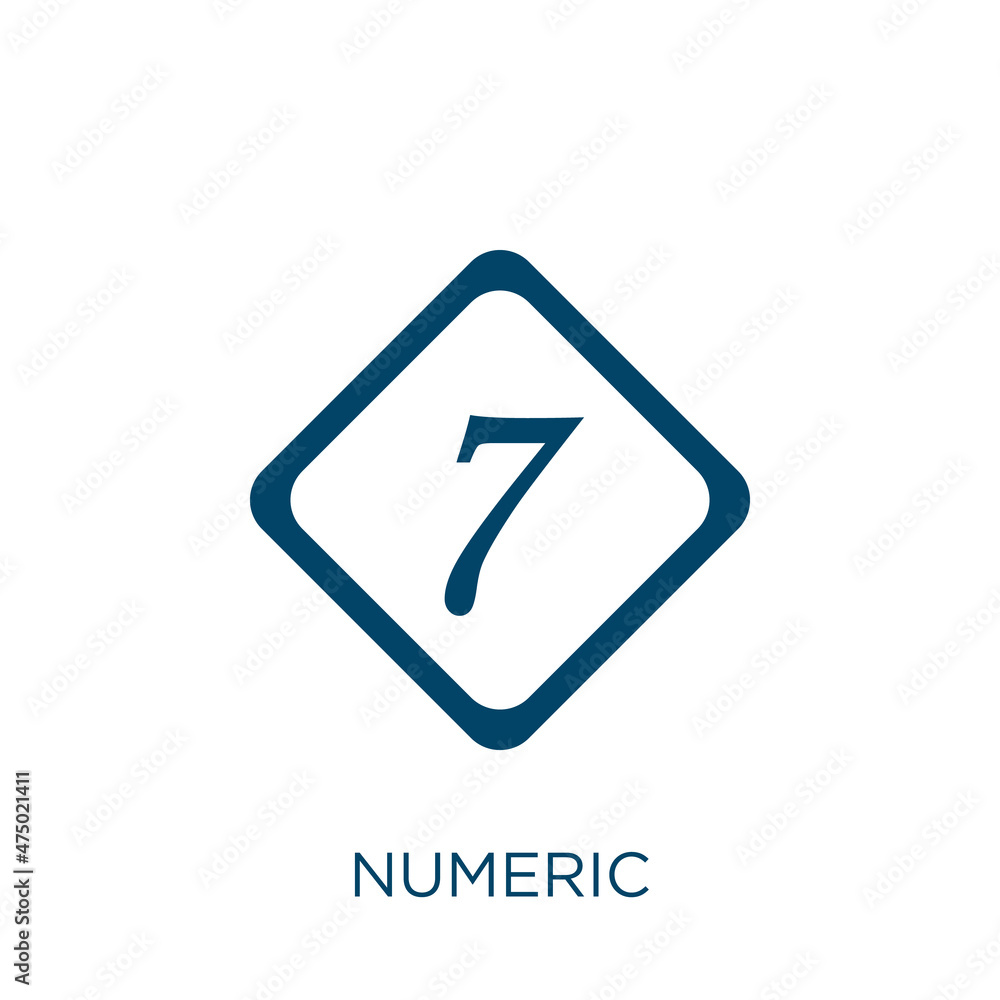 Poster numeric vector icon. number filled flat symbol for mobile concept and web design. black template gly