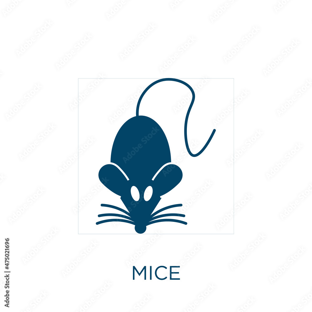 Aufkleber mice vector icon. mouse filled flat symbol for mobile concept and web design. black computer glyph i
