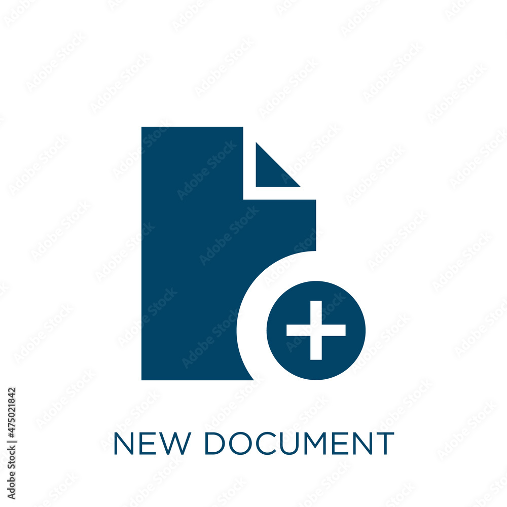 Poster new document vector icon. document filled flat symbol for mobile concept and web design. black new g