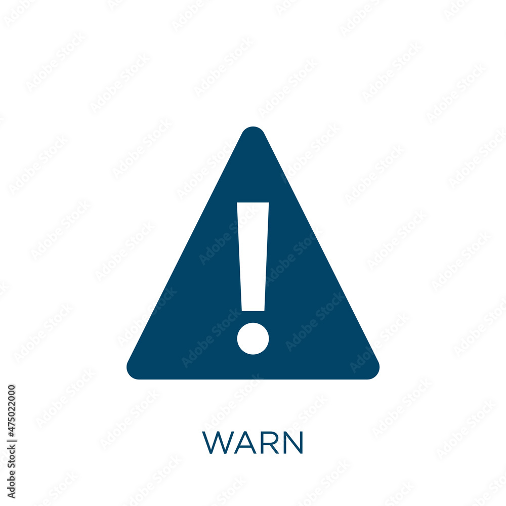 Poster warn vector icon. warning filled flat symbol for mobile concept and web design. black caution glyph 