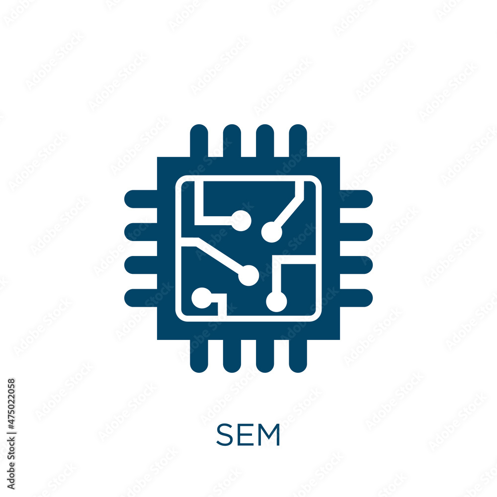 Poster semiconductor vector icon. circuit filled flat symbol for mobile concept and web design. black micro