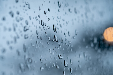 water on mirror, rainy day, abstract background