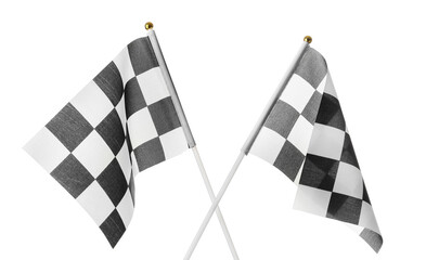 Racing flags isolated on white