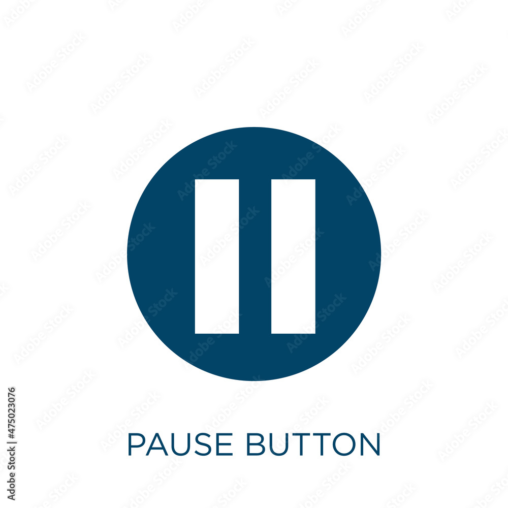 Poster pause button vector icon. next filled flat symbol for mobile concept and web design. black play glyp
