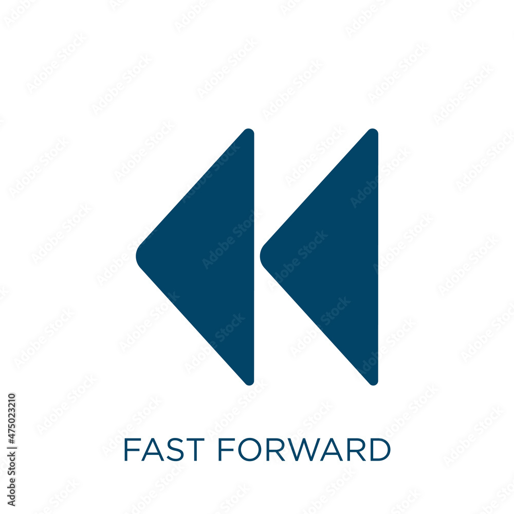 Poster fast forward vector icon. fast filled flat symbol for mobile concept and web design. black arrow gly