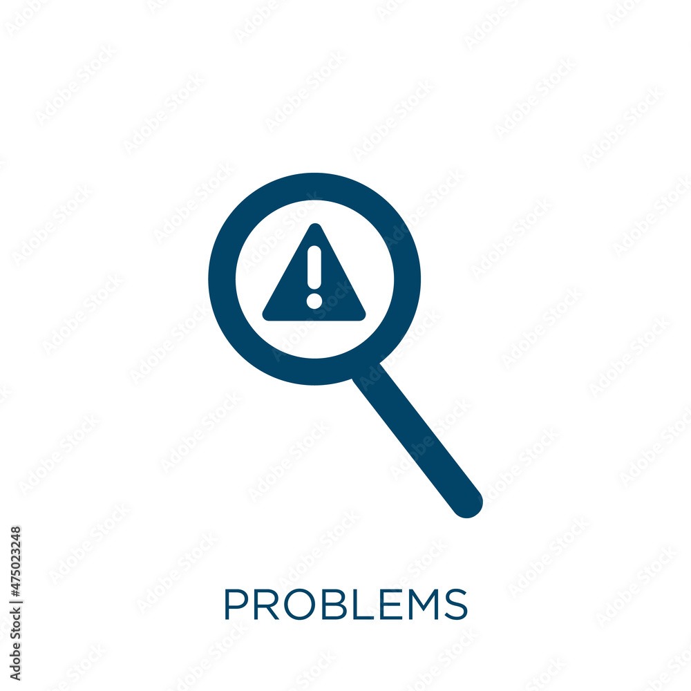 Poster problems vector icon. problem filled flat symbol for mobile concept and web design. black head glyph