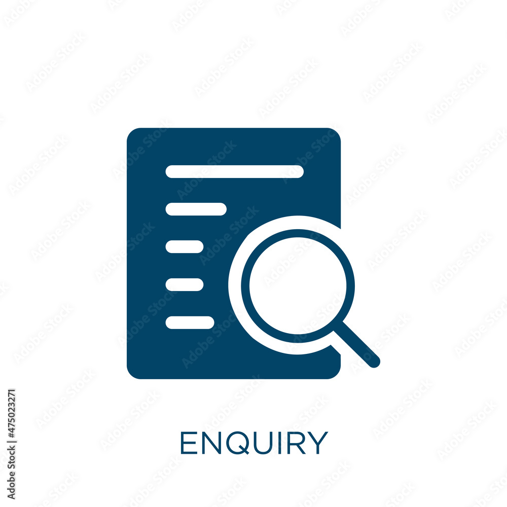 Poster enquiry vector icon. faq filled flat symbol for mobile concept and web design. black information gly