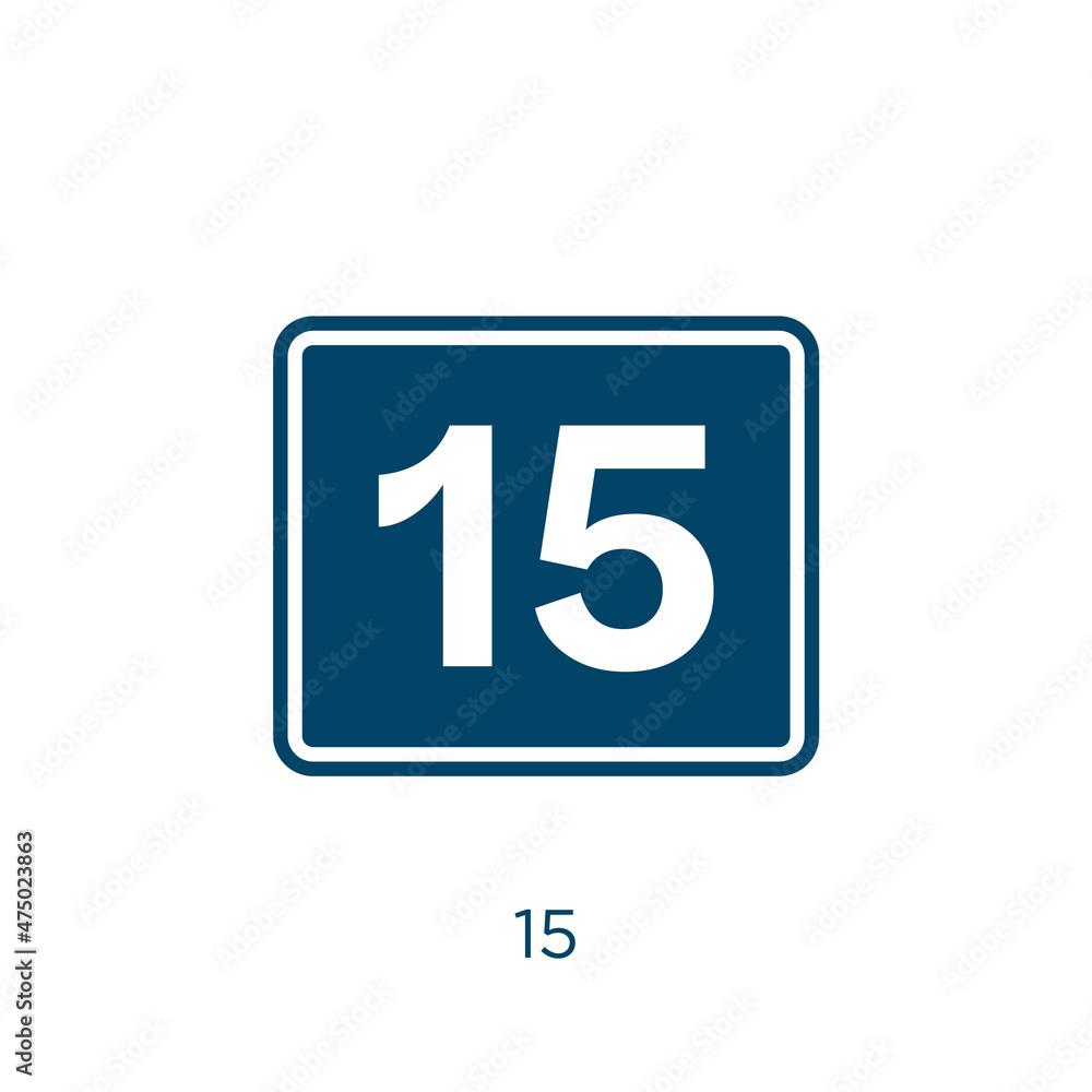 Poster 15 vector icon. measurement filled flat symbol for mobile concept and web design. black button glyph