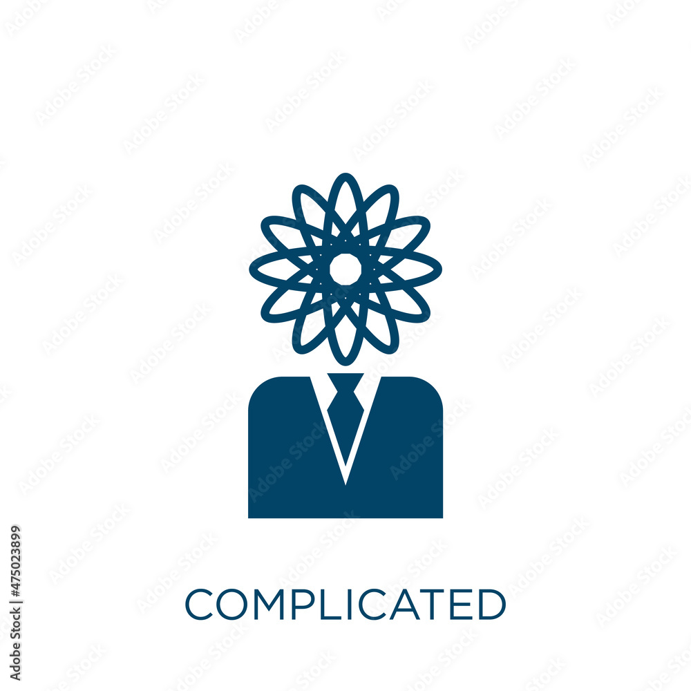 Poster complicated vector icon. complex filled flat symbol for mobile concept and web design. black messy g