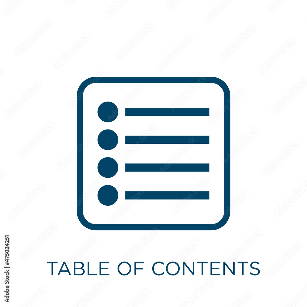 Poster table of contents vector icon. content filled flat symbol for mobile concept and web design. black t