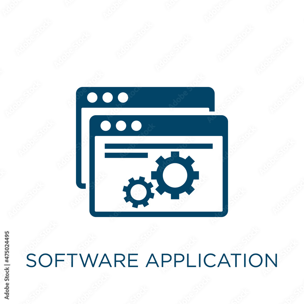 Poster software application vector icon. application filled flat symbol for mobile concept and web design. 