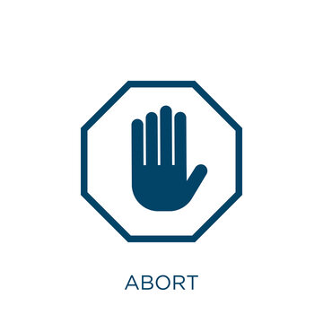 abort vector icon. health filled flat symbol for mobile concept and web design. Black abortion glyph icon. Isolated sign, logo illustration. Vector graphics.