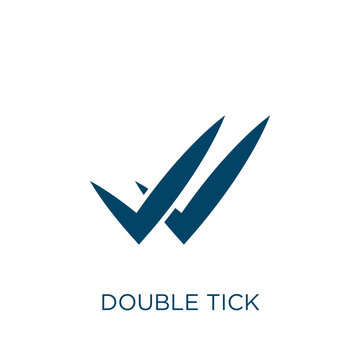 Double check icon isolated web sign symbols Vector Image