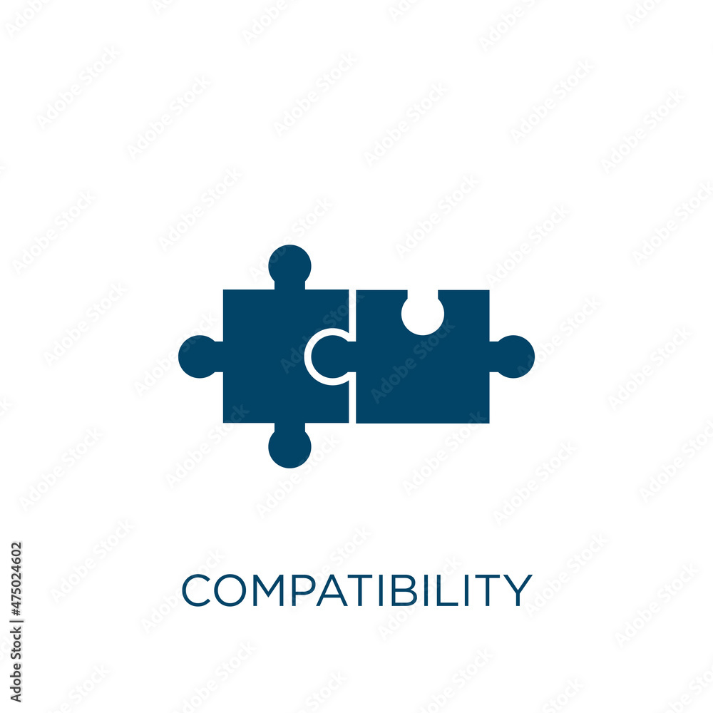 Aufkleber compatibility vector icon. business filled flat symbol for mobile concept and web design. black char