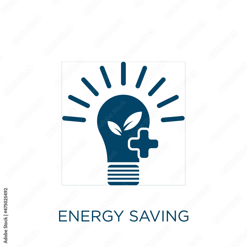 Poster energy saving vector icon. save filled flat symbol for mobile concept and web design. black ecology 