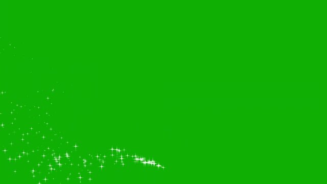 Stars sprinkler motion graphics with green screen background