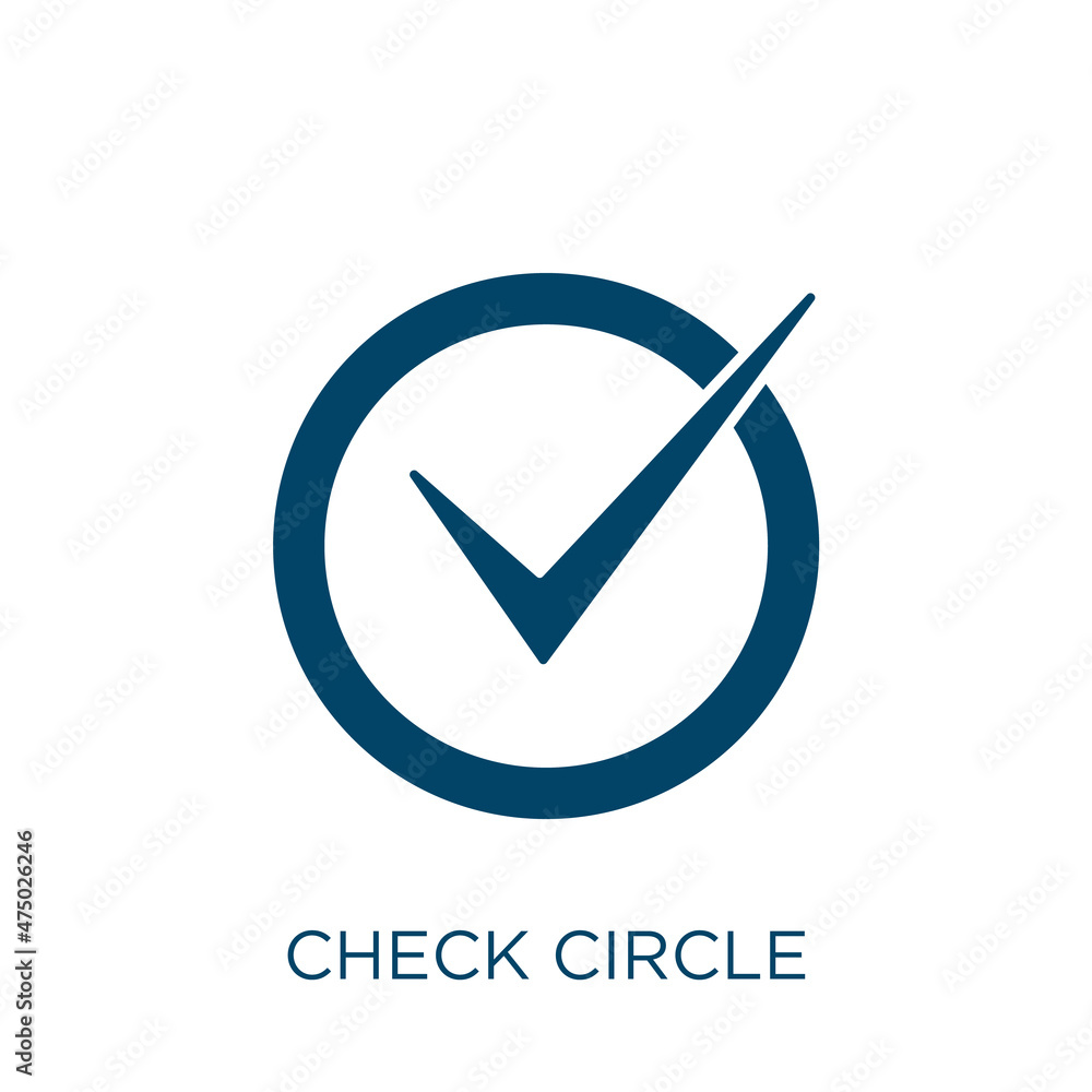 Poster check circle vector icon. check filled flat symbol for mobile concept and web design. black circle g