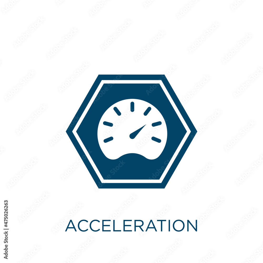 Aufkleber acceleration vector icon. technology filled flat symbol for mobile concept and web design. black met