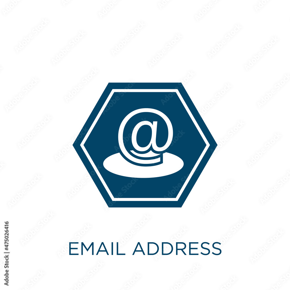 Aufkleber email address vector icon. contact filled flat symbol for mobile concept and web design. black commu