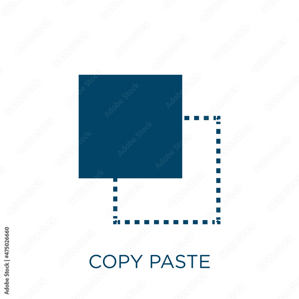Poster copy paste vector icon. paste filled flat symbol for mobile concept and web design. black copy glyph