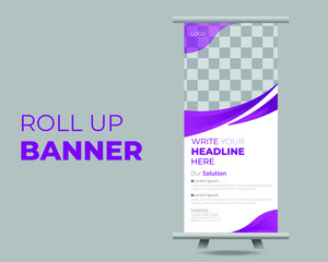 Modern stand business Roll Up Banner design.
