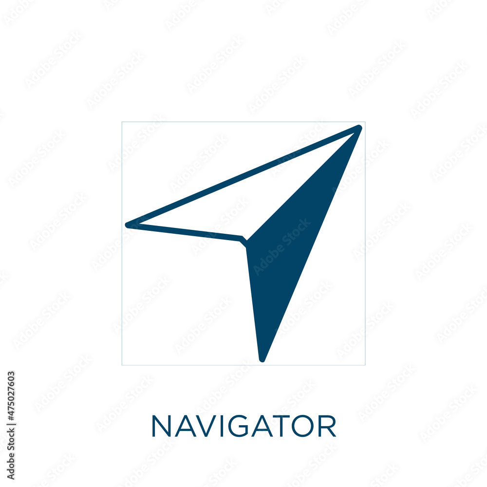 Poster navigator vector icon. navigation filled flat symbol for mobile concept and web design. black intern