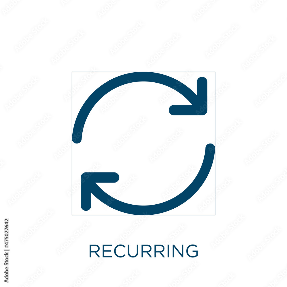 Poster recurring vector icon. payment filled flat symbol for mobile concept and web design. black clock gly