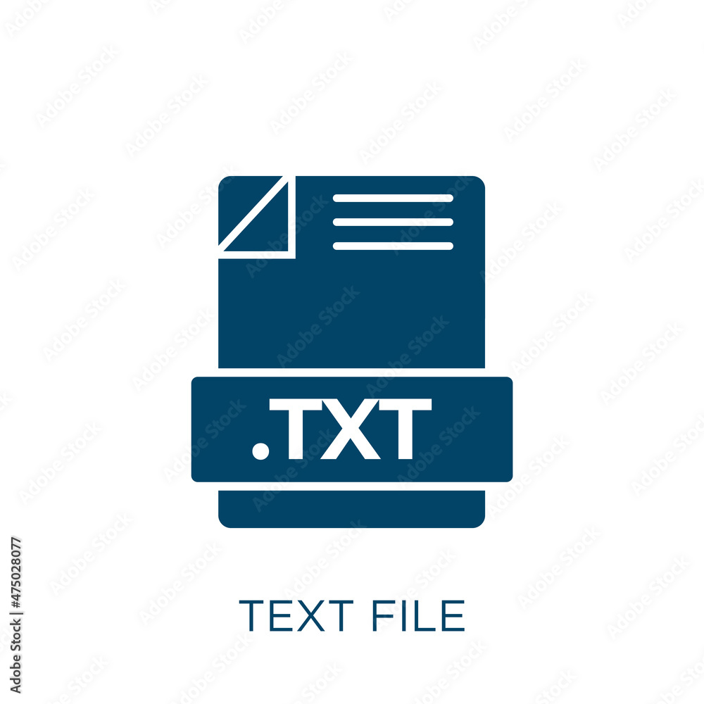 Poster text file vector icon. file filled flat symbol for mobile concept and web design. black text glyph i