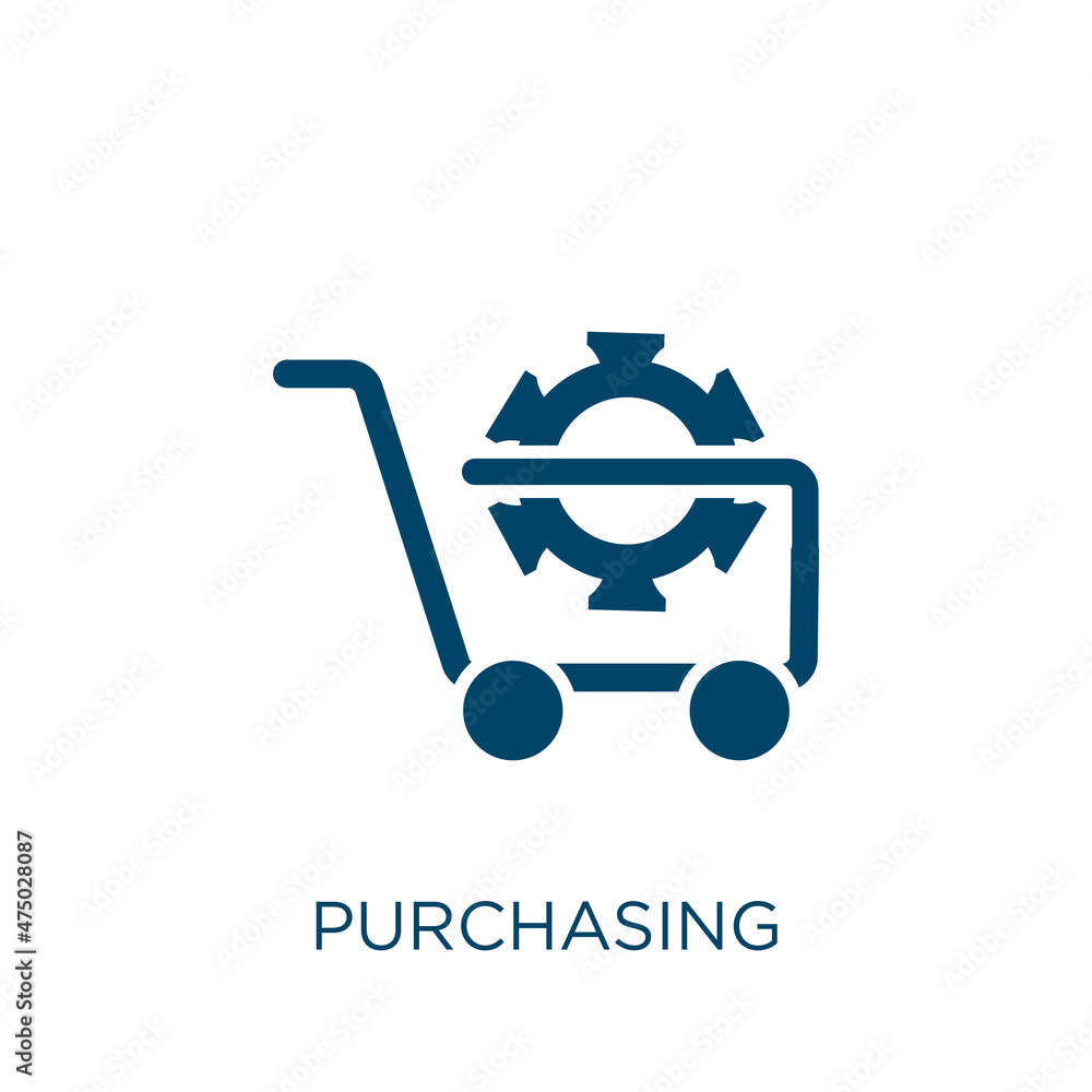 Poster purchasing vector icon. purchase filled flat symbol for mobile concept and web design. black commerc