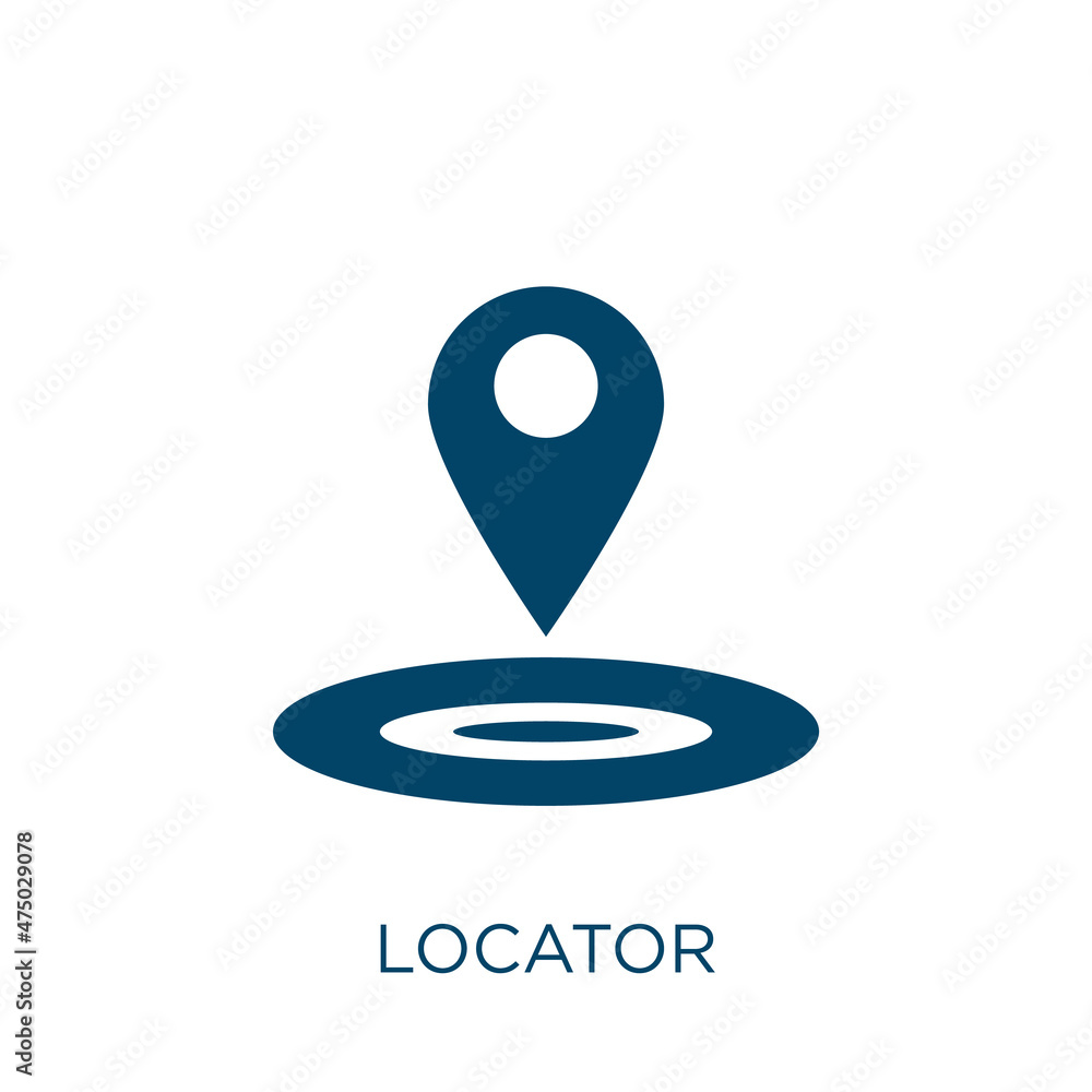 Poster locator vector icon. location filled flat symbol for mobile concept and web design. black navigation