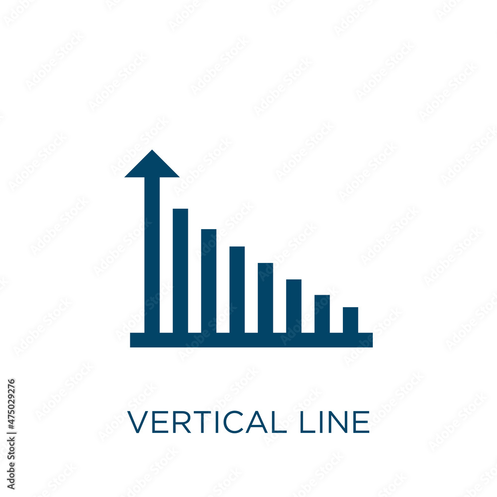Poster vertical line vector icon. vertical filled flat symbol for mobile concept and web design. black busi