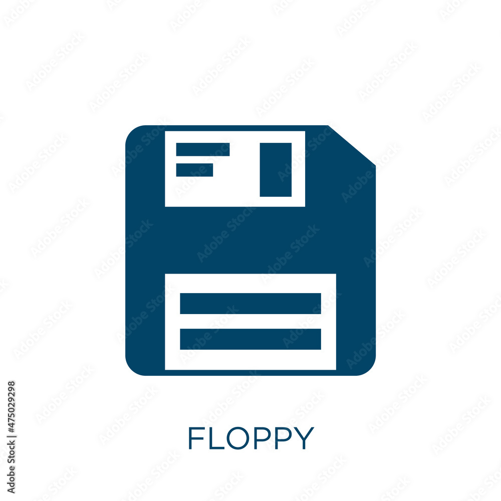 Poster floppy vector icon. save filled flat symbol for mobile concept and web design. black computer glyph 