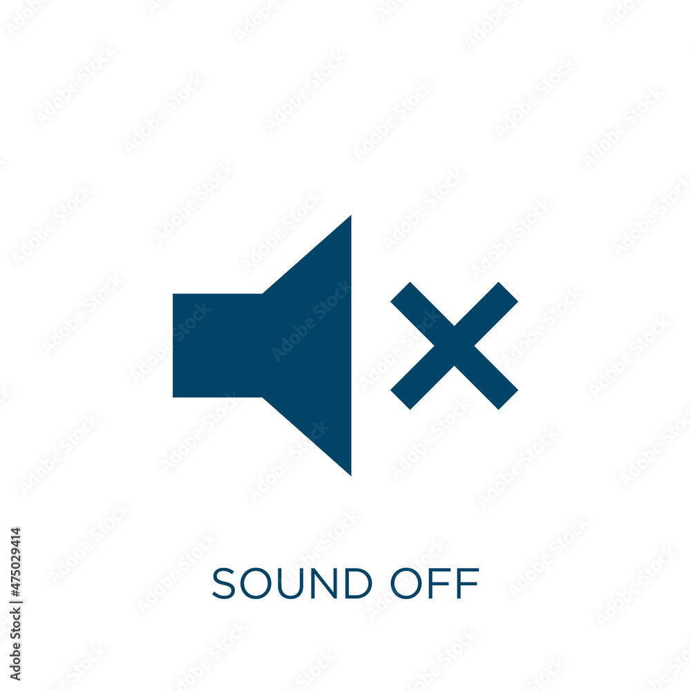 Poster sound off vector icon. sound filled flat symbol for mobile concept and web design. black button glyp